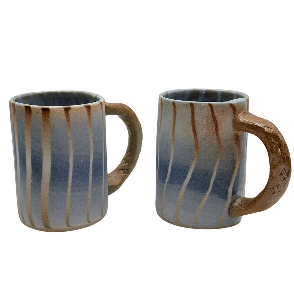 Siegele & Haley Buzzard Mountain Handcrafted Pottery Line Set of Two Mugs